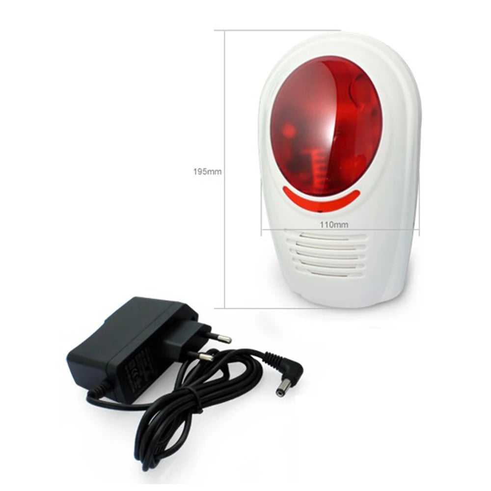 Wolf-Guard 433MHz Wireless Sound Flashing Siren 110dB Indoor Outdoor Waterproof Alarm for GSM Wifi Home Security Burglar System