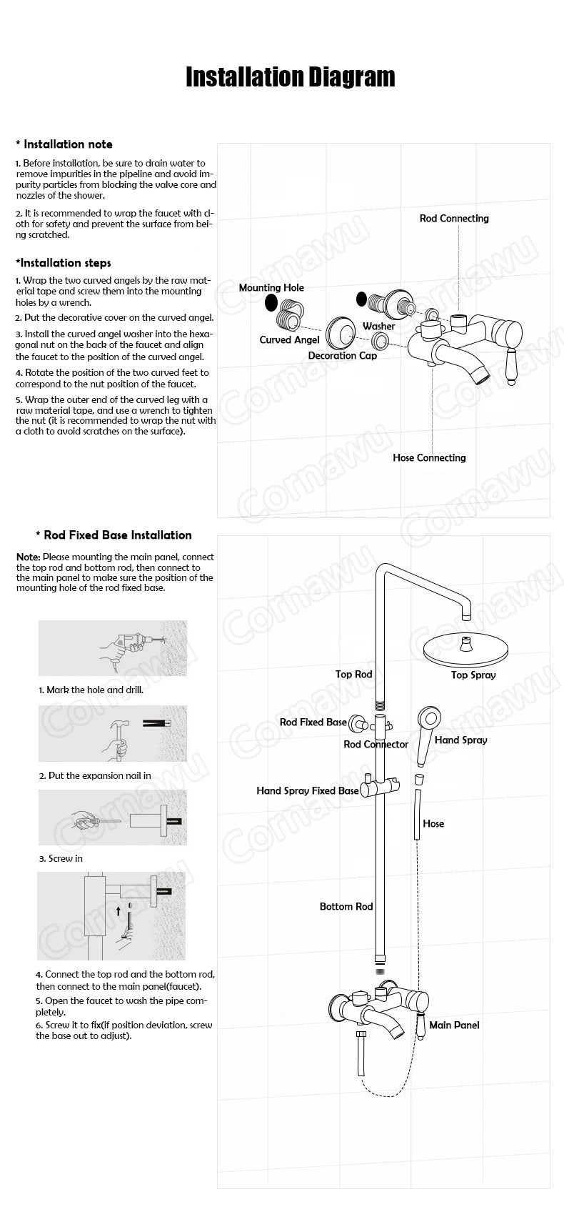 Smart Thermostatic Shower System Bathroom LED Light Digital Shower Set Wall Mount SPA Rainfall Bath Faucet Modern Luxury Grifos