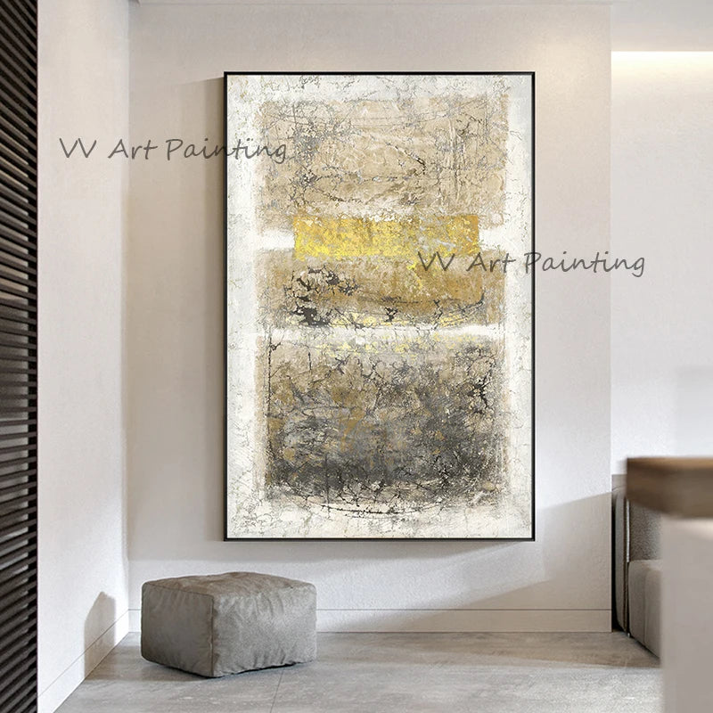 New Abstract Large Sizes Frameless 100% Handmade Oil Painting On Canvas Wall Art Pictures For Living Room Decor Yellow Drawing