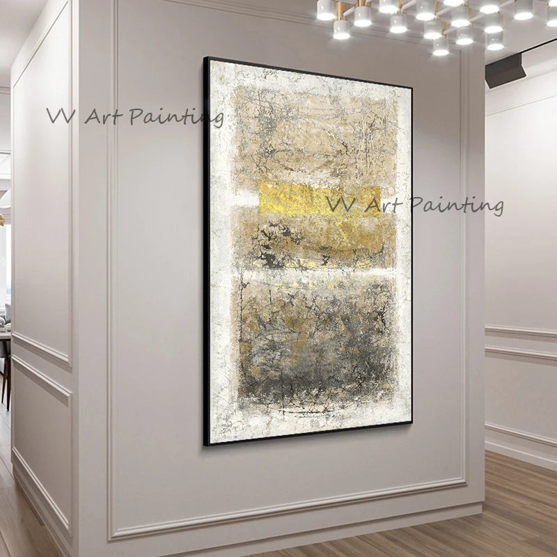 New Abstract Large Sizes Frameless 100% Handmade Oil Painting On Canvas Wall Art Pictures For Living Room Decor Yellow Drawing