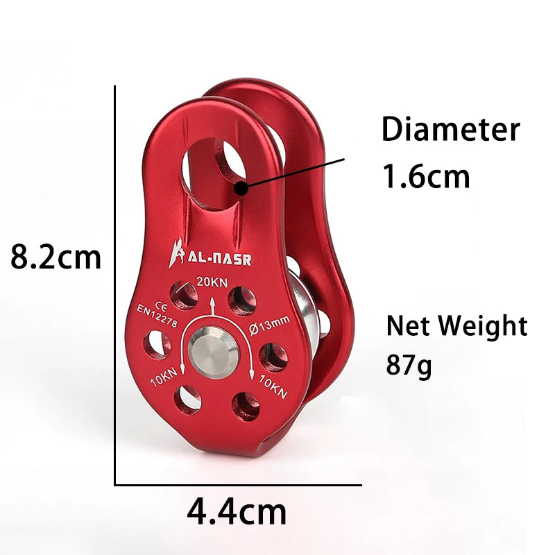 Rock Climbing Pulley Outdoor Tools Professional Fixed Sideplate Single Sheave Pulley Mountain Climbing Equipment