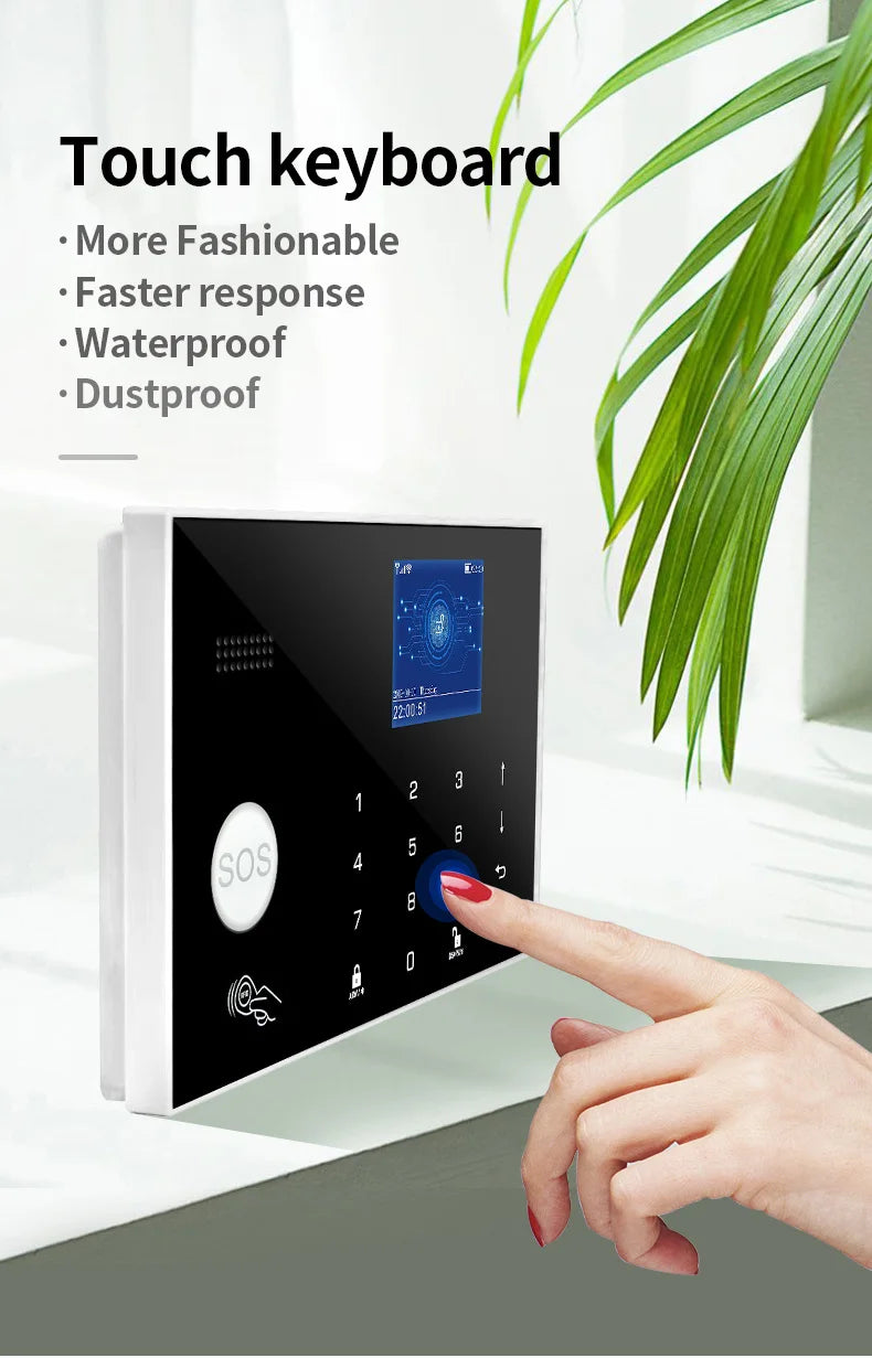 Tuya WIFI GSM Home Security Alarm System Support Temperature Humidity 433MHz Burglar Host Smart Life App Control Alexa Google