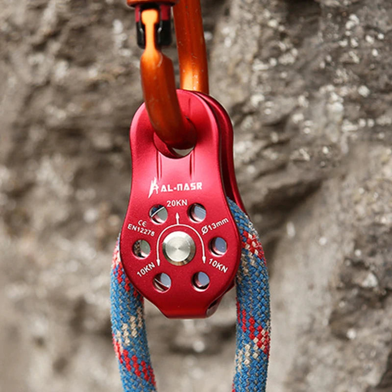 Rock Climbing Pulley Outdoor Tools Professional Fixed Sideplate Single Sheave Pulley Mountain Climbing Equipment