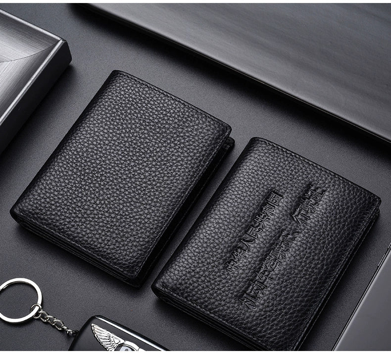 Men's Motor Vehicle Card Holder 2-in-1 Driving License Leather Case