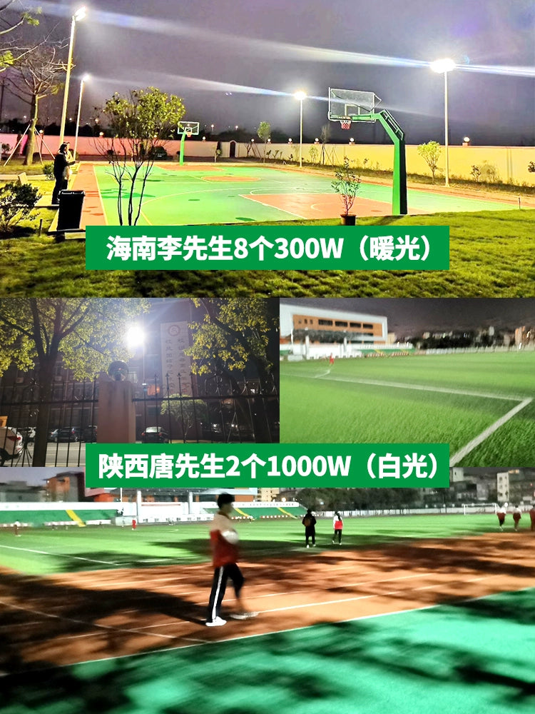 220v110v Floodlight Outdoor Waterproof Industrial Factory Outdoor Basketball Stadium Square Strong Light Lighting Spotlight