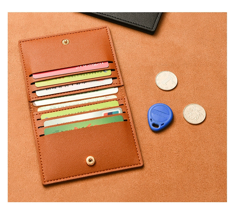 Small Bank Minimalist Thin Anti-Degaussing Card Holder