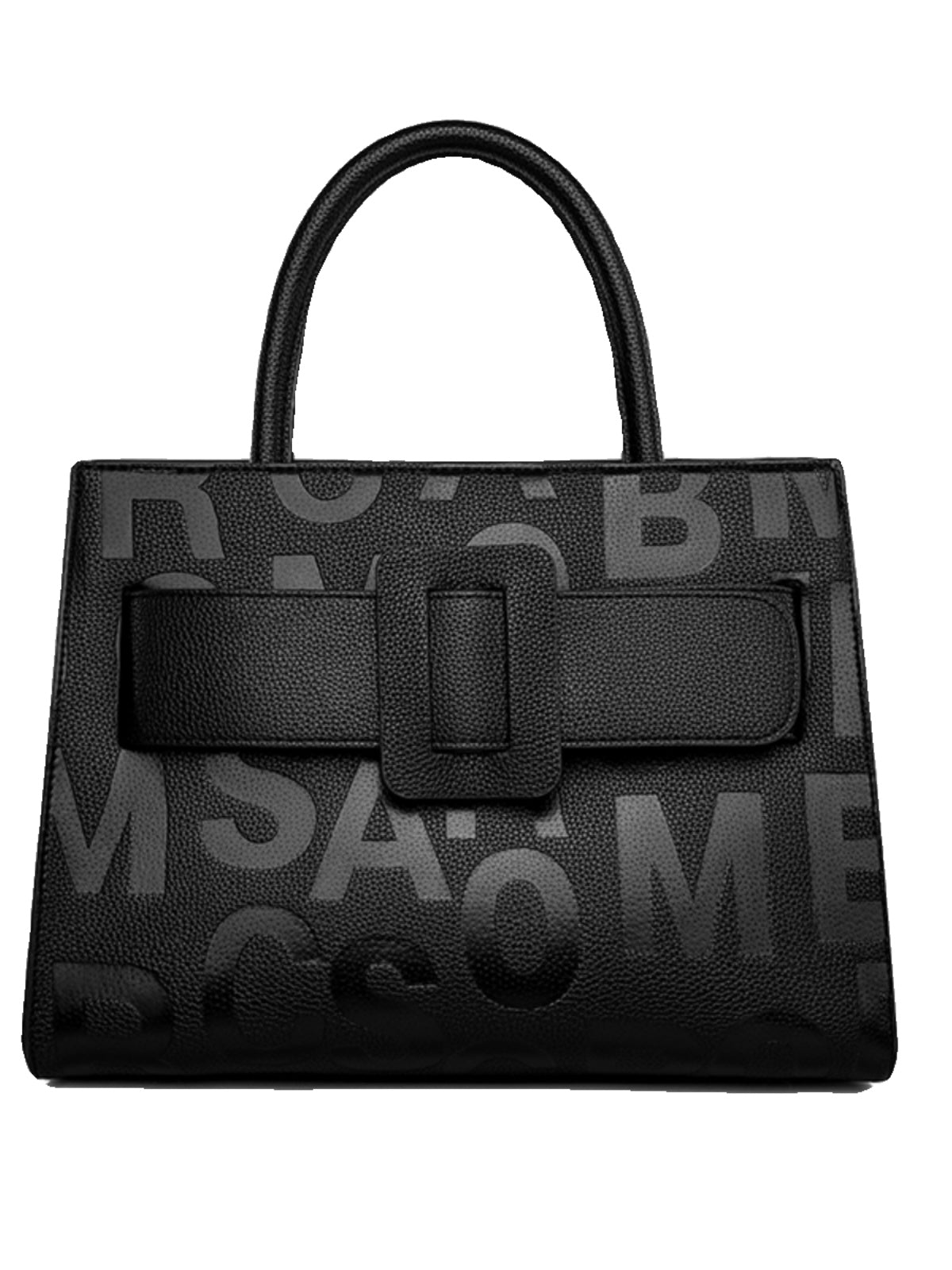 Refined Double-Layer Cowhide Tote with Contrast Stitching