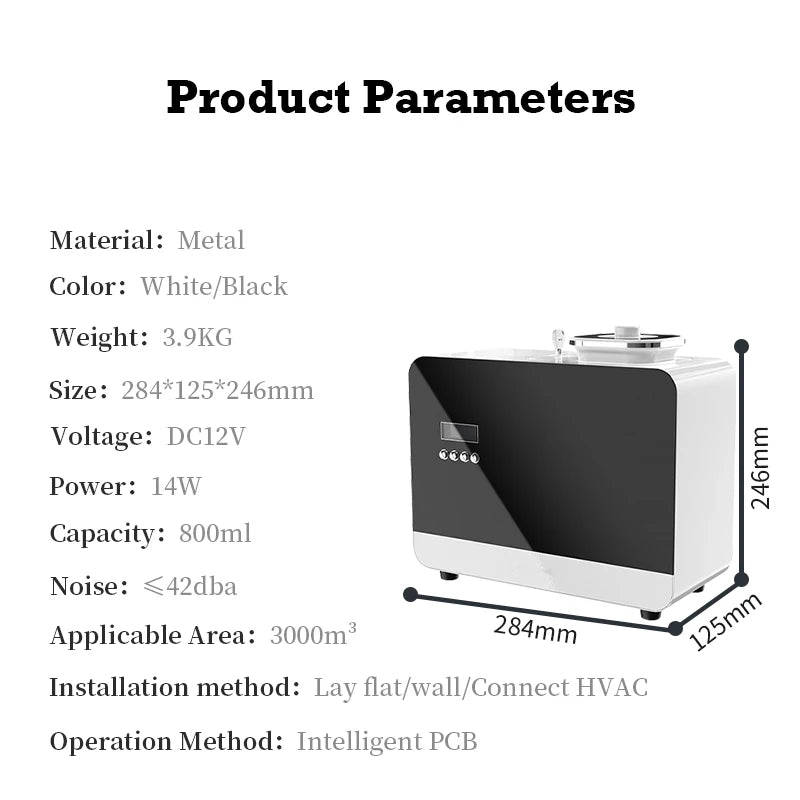 Air Purifier – 800ml Capacity, Metal Construction, Low Noise