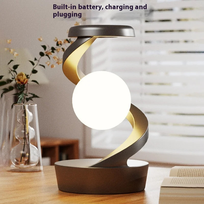 Rotating Moon Desk Lamp With Phone Wireless Charging Sensor Control Table Lamps Decorative Desktop Lamp Small Night Lamp