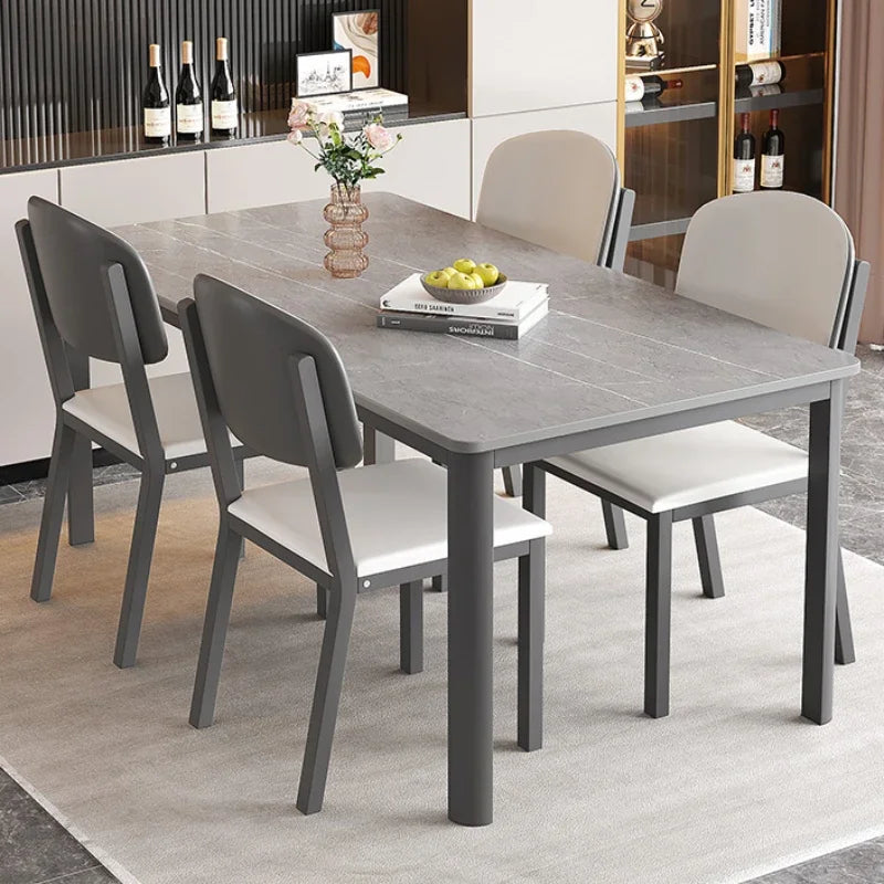 Modern Slate Dining Tables Grey Simple Coffee Modern Writing Desk Minimalist Receptionist Mesas De Comedor Furniture HD50CZ