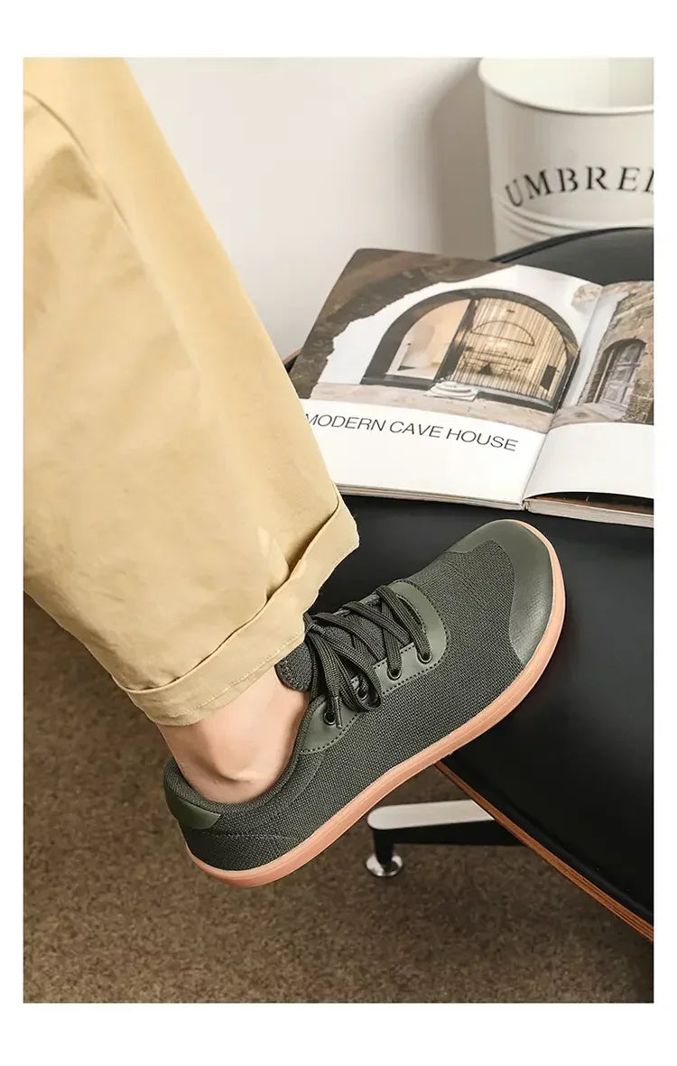 Men Wide Barefoot Shoes Casual Canvas Shoes Big Size Walking Training Minimalist Sneakers Zero Drop Non Slip Women Gym Flats