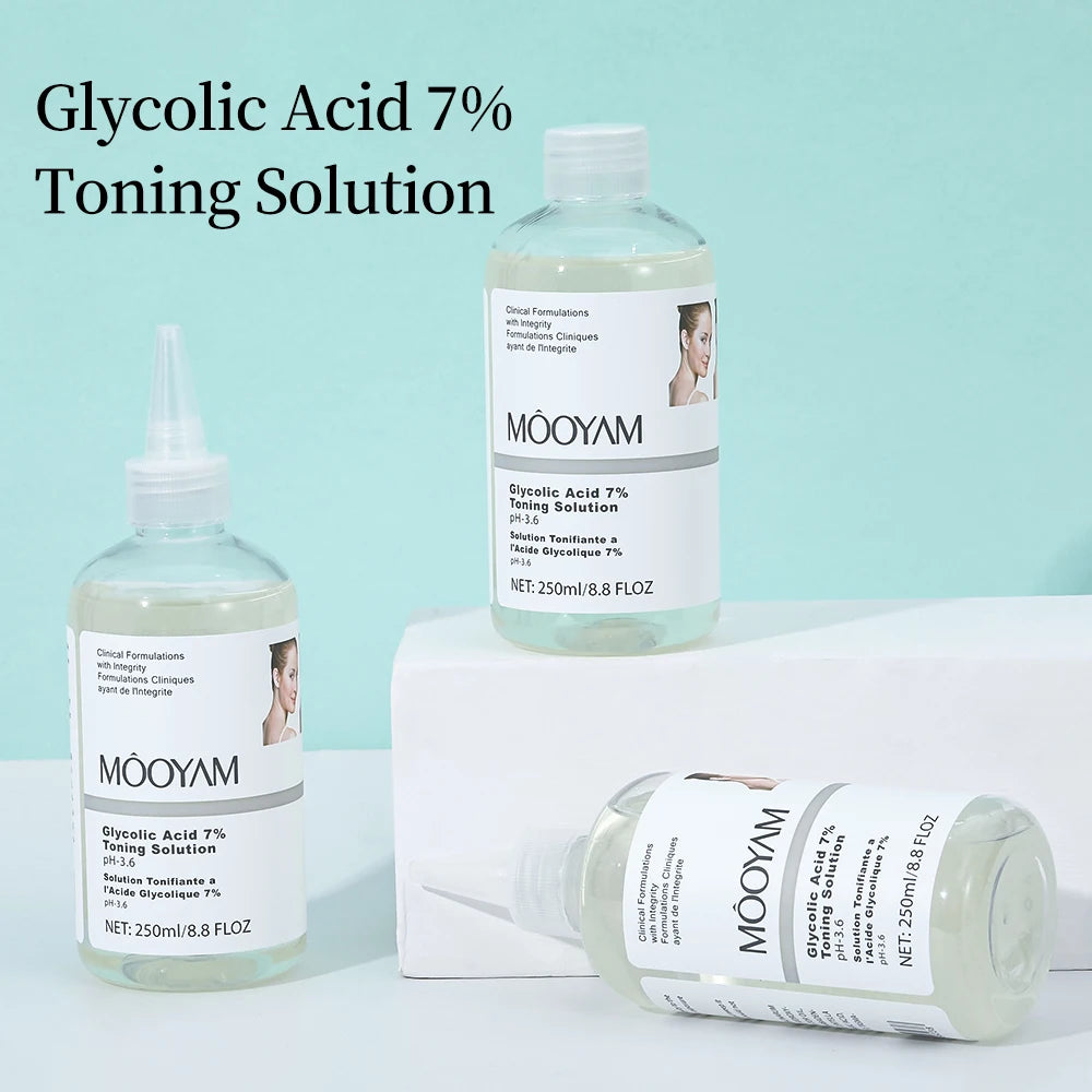 7% Glycolic Acid Essence Moisturizing Remover Acid Hydrating Liquid Fruit Acid Toner Facial Skin Care 250ml