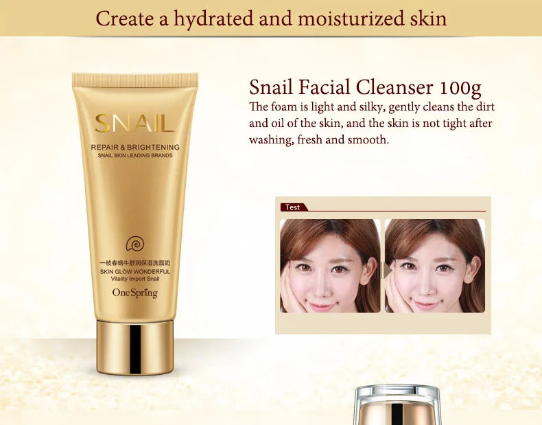 6pcs Snail Collagen Skin Care Sets Moisturizing Facial Set Skincare Products Face Cream Facial Cleanser Toner Face Care Kits