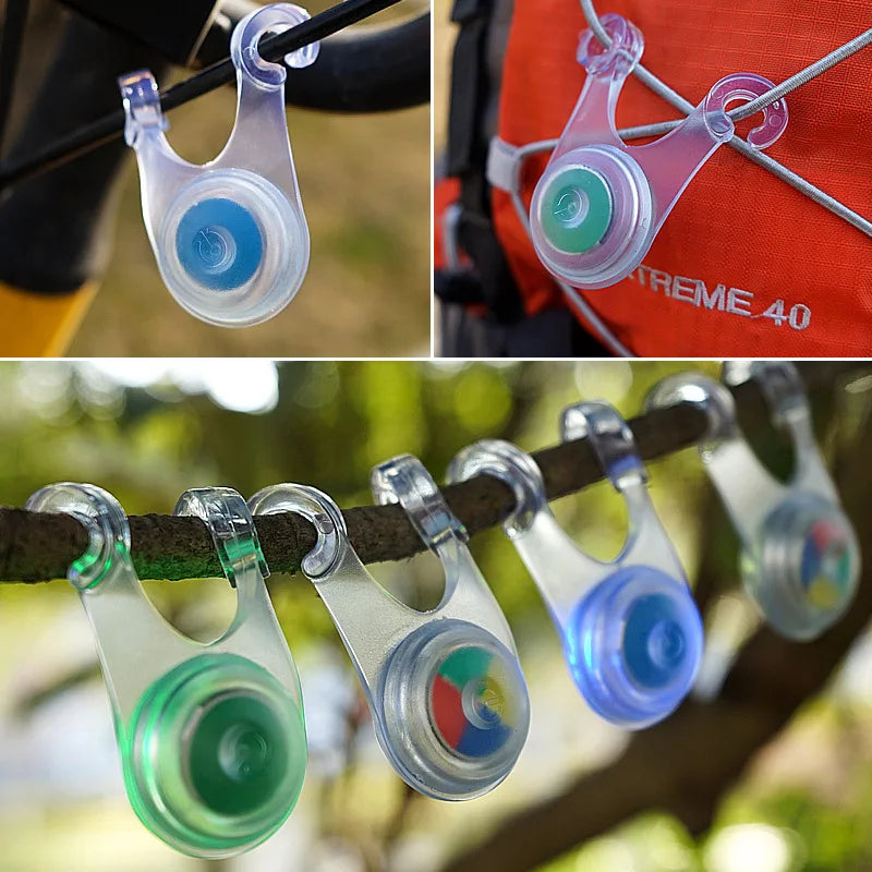 10pcs Tent String Rope Light Guard Hanging Lights Mini Flashlight LED Outdoor Camping Accessories Fishing Warning Safety Lamp