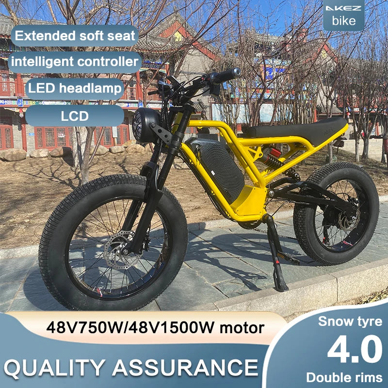 New Mountain Ebike 1500W High Speed Motor 48V 18AH Off-Road Electric Bicycle Hydraulic disc brake Full suspension Electric Bike