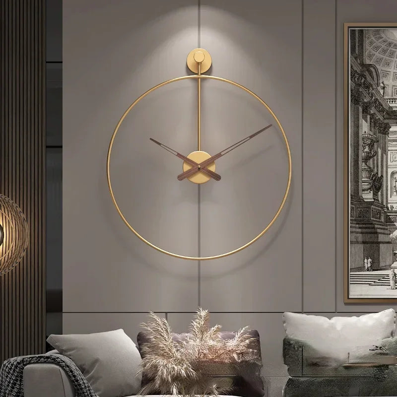 Luxury Kitchen Round Watch Wall Minimalist Nordic Metal Gold Watch Wall Large Decor Gift House Decoration Living Room Decoration