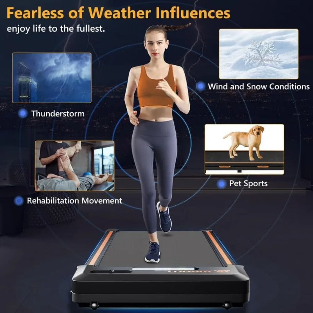 Under Desk Treadmill, Walking Pad 2 in 1 for Walking and Jogging, Portable Walking Treadmill with Remote Control Lanyard