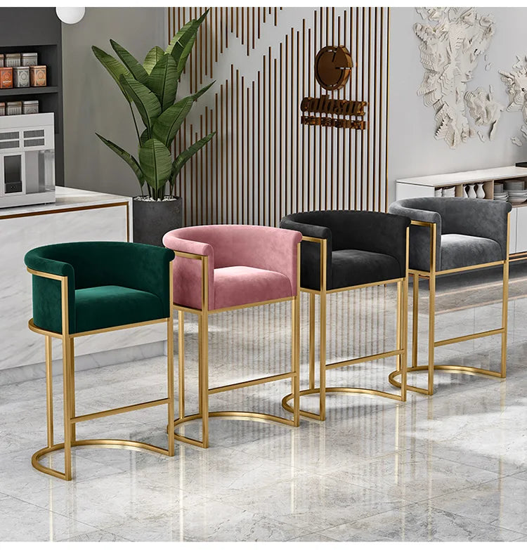 Nordic Garden Bar Stools Reception Desks Modern High Luxury Furniture Manicure Minimalist Cadeira Bar Furniture Counter TD50DC