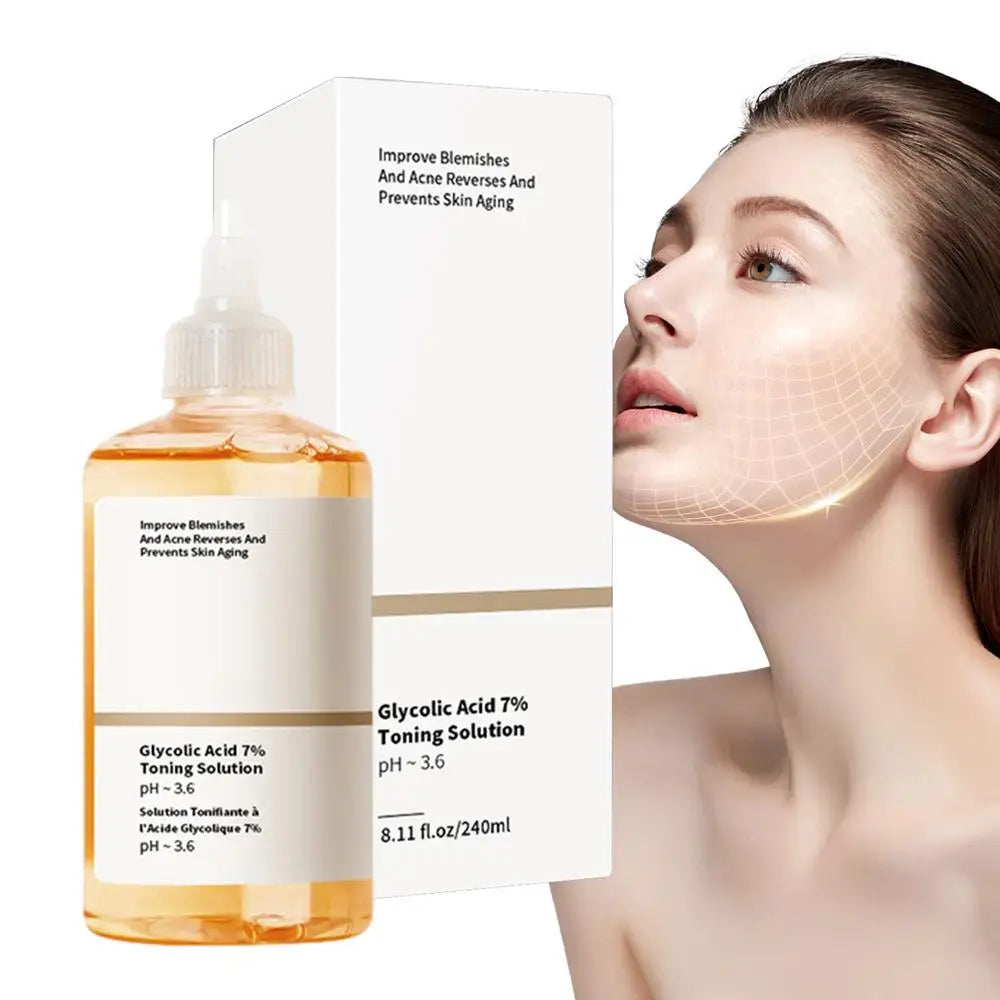 Remove Acne Fade Acne Glycolic Acid 7% Toner Removing Closed Mouth Acne Moisturizing Skin Prevents Skin Aging Fruit Acid Essence