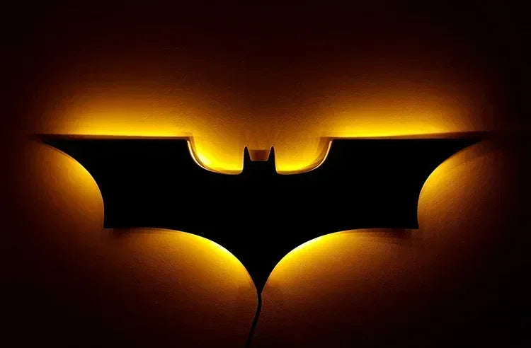 Batmanes Night Light Cool Remote Control Multi Color 3D Creative Bat Atmosphere Home Decoration Bedroom Wall Hanging Lamp