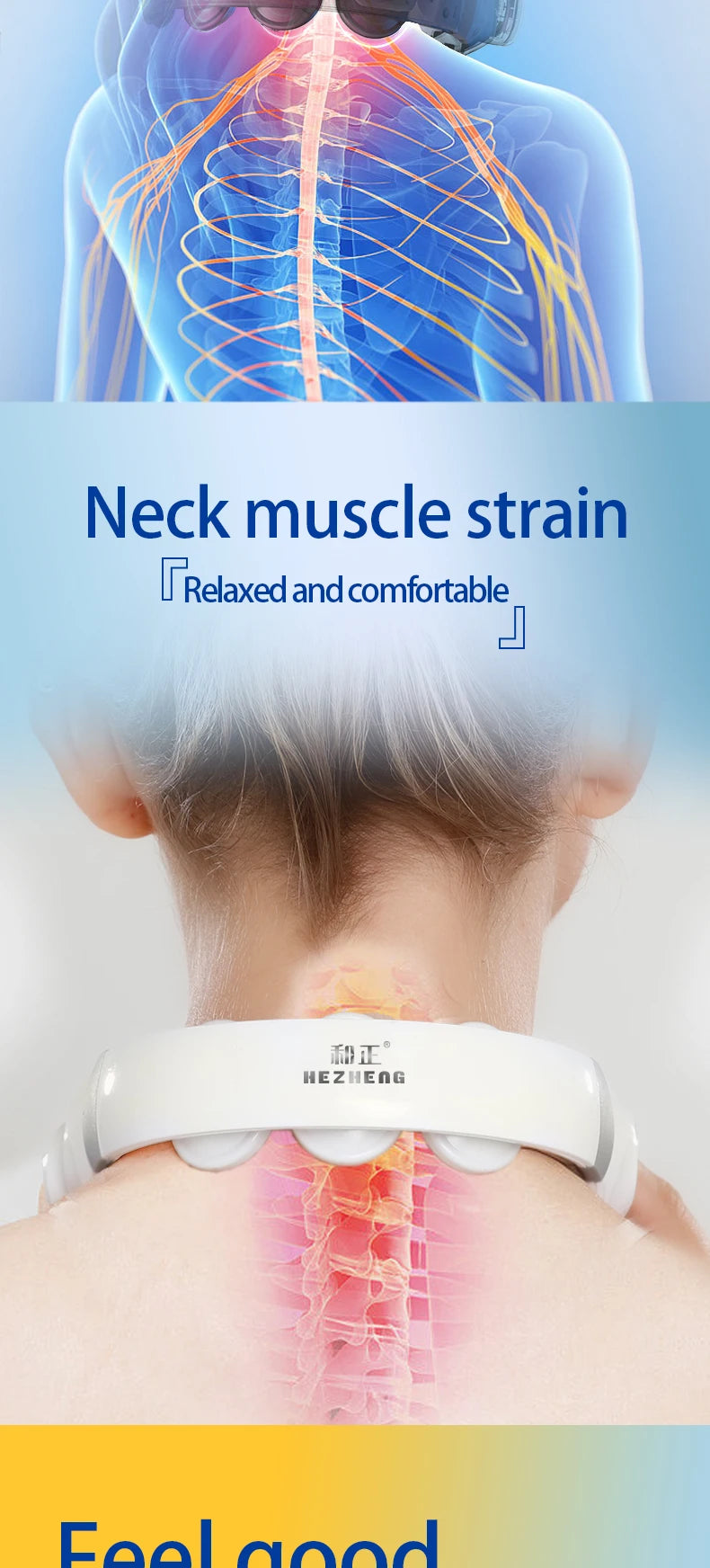 New Product Ideas 2024 Smart Health Wellness Neck Care Massager TENS Heating Therapy Muscle Pain Relief cervical Massage Device