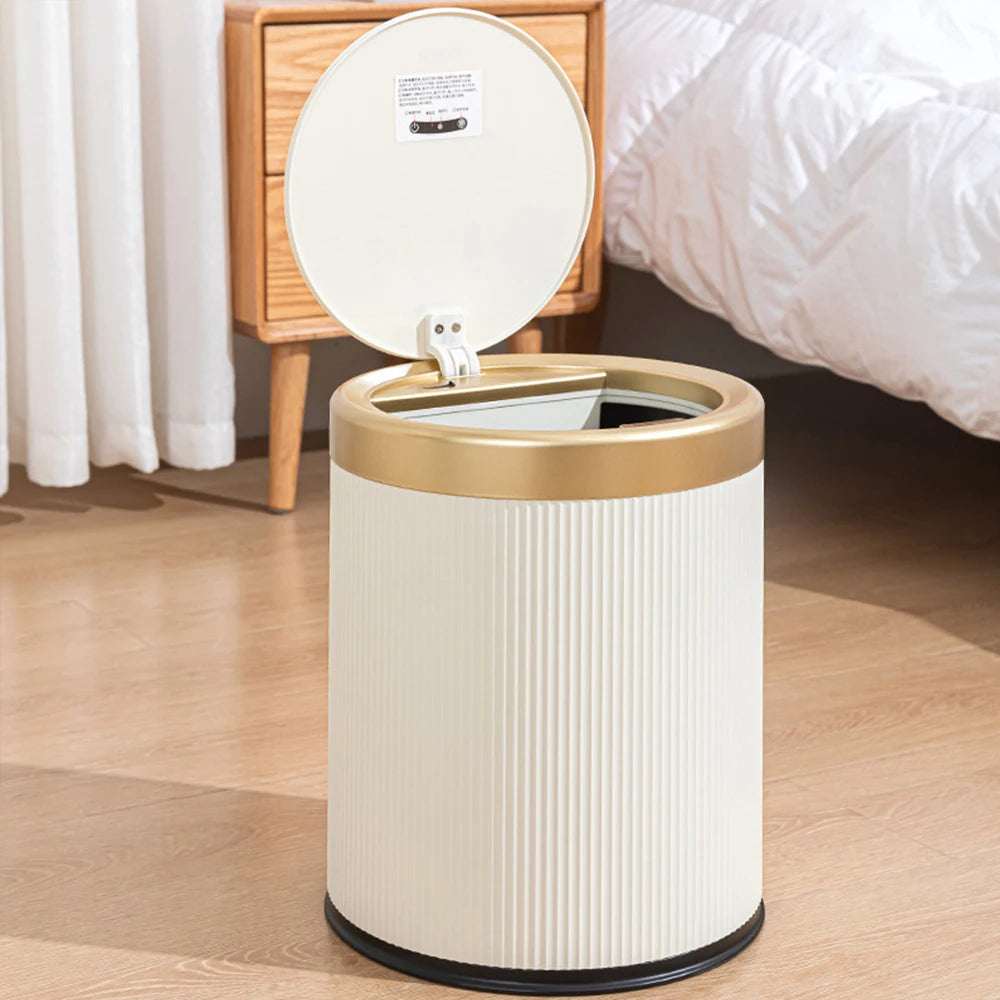 10L Light Luxury Smart Sensor Trash Can For Bathroom Kitchen Automatic Sensor Trash Bin With inner barrel Electric Wastebasket