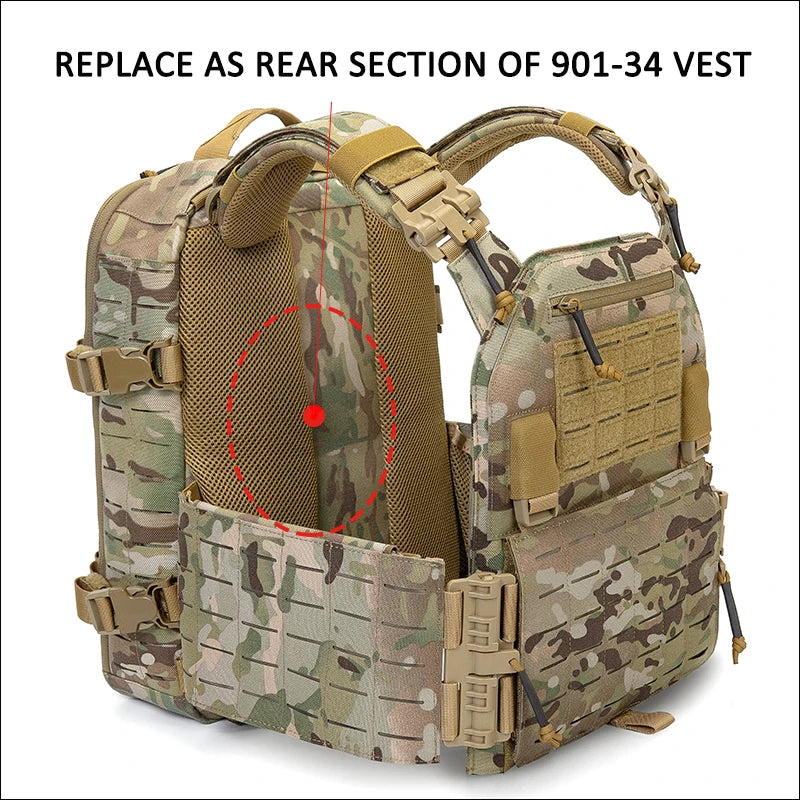 1000D Nylon Hunting Backpack Molle Plate Carrier Bag Light Weight Hiking Rucksack Compatible with Vest Sports Backpack