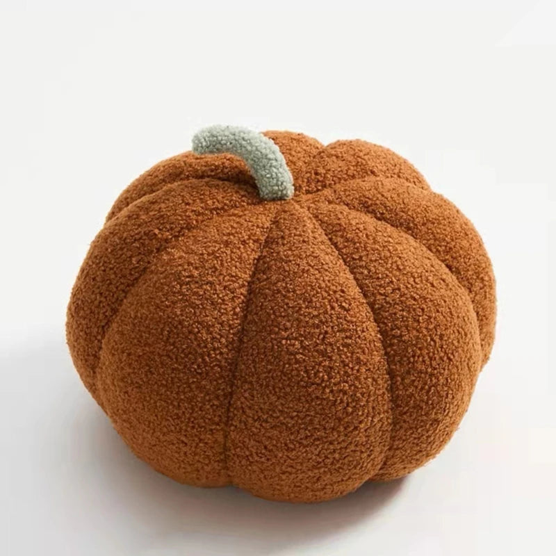 Pumpkin Throw Pillows Happy Halloween Fall Decorative Pumpkin Shaped Pillow Cute 3D Shaped Cushion for Bedroom Sofa