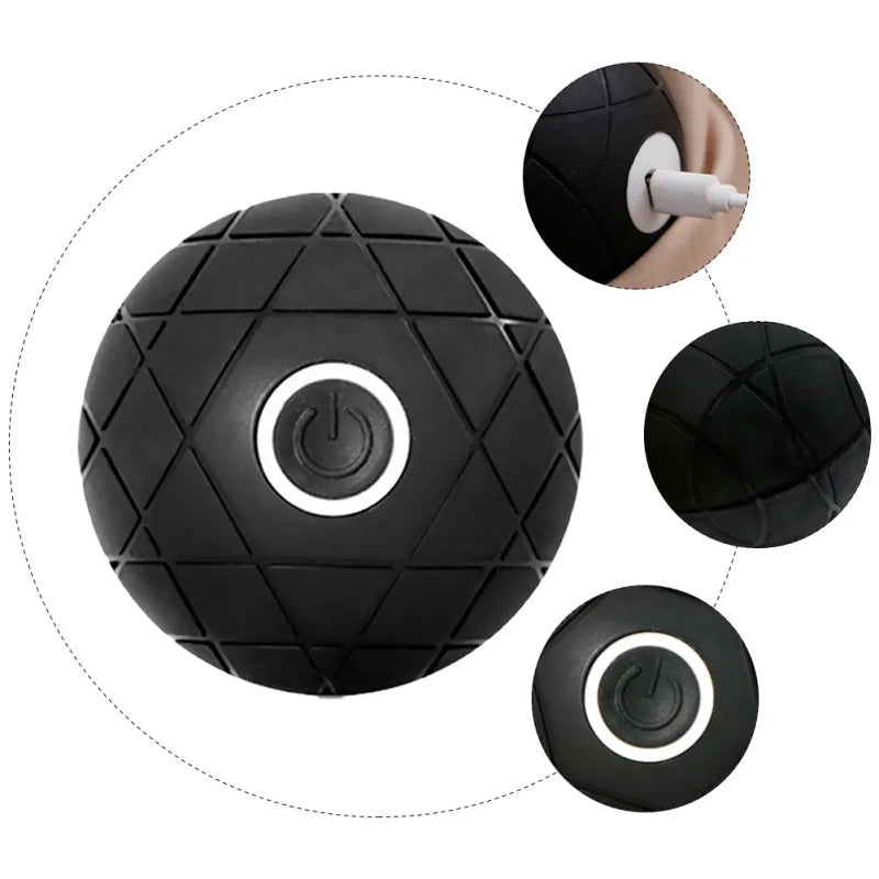 Electric Hemisphere Massage Ball Roller Rechargeable Sport Fascia Ball Fitness Yoga Ball Muscle Relax Body Leg Muscle