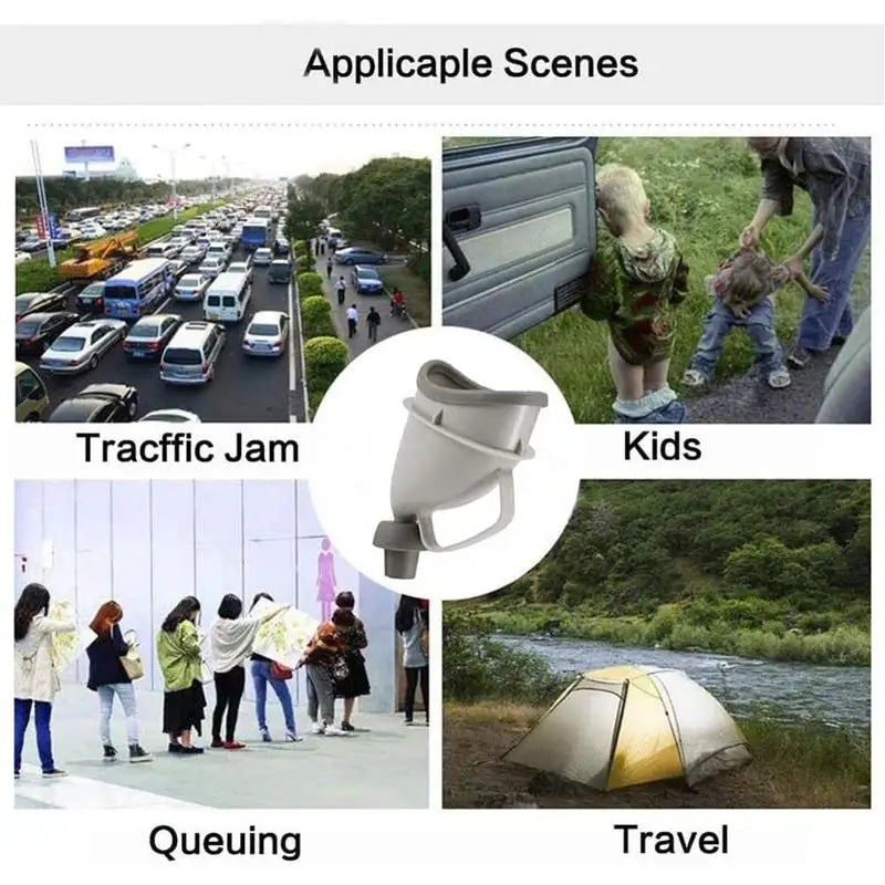 Outdoor Car Camping Toilet Male Female Urinal Funnel Equipment Toilet Emergency Peeing Urine Camping Funnel Portable Traffi A9U4