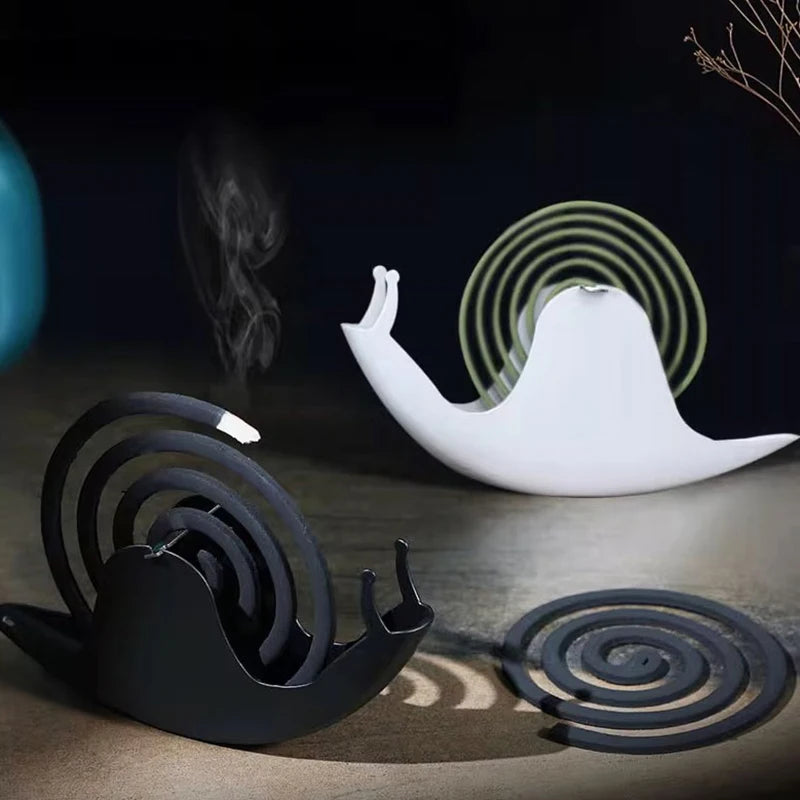 Creative Mosquito Coil Holder With Tray Nordic Style Spiral Summer Day Iron Mosquito Repellent Incenses Rack Plate Home Decor