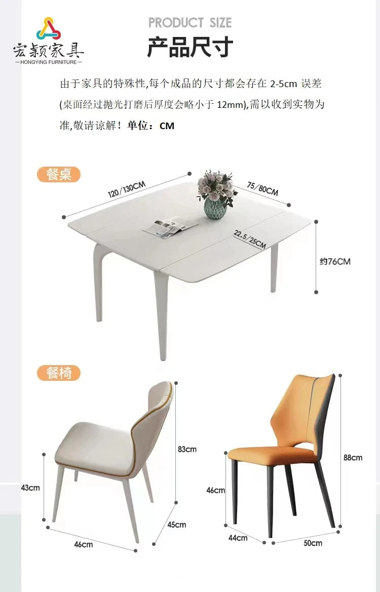 Extendable Poker Dining Table Study Folding Slate Modern Coffee Tables White Simple Tavoli Da Pranzo Kitchen Furniture HD50CZ