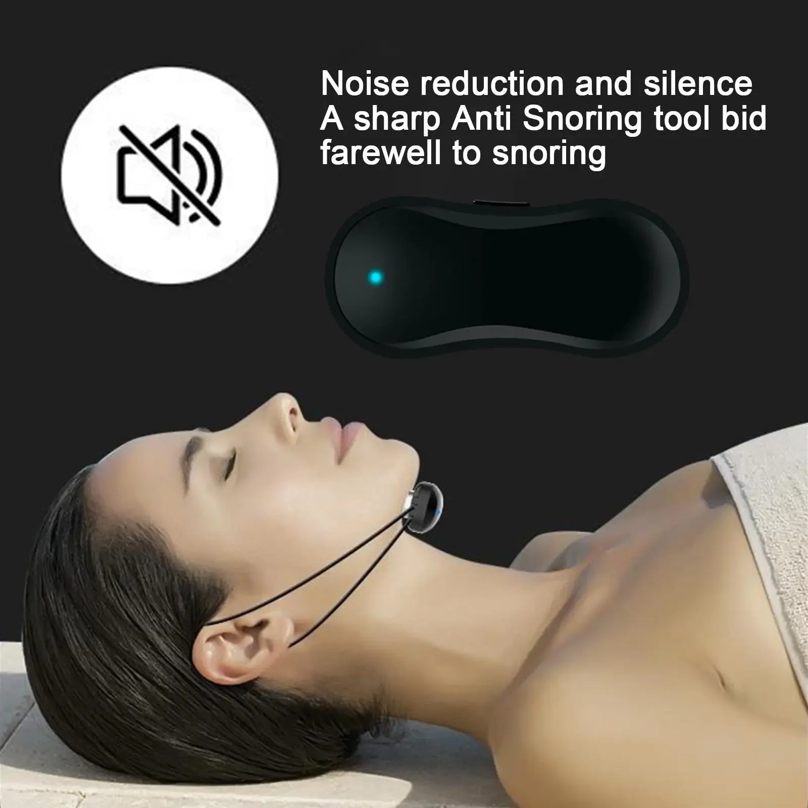 New Smart Anti Snoring Device Portable USB Noise Reduction Muscle Stimulator Improve Sleeping Well Health Care