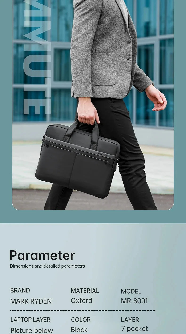 14''15.6''Laptop Bag Briefcase Men Designer Bag Handbag Luxury Shoulder Business Work Business Tote Office Storage Attache Case