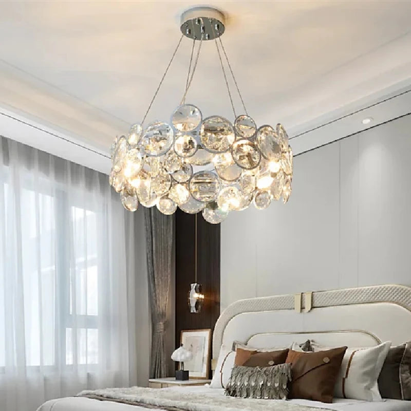 Nordic Modern Unique Design Chandelier Home Decoration Crystal LED Hanging Lamp Lighting Fixtures for Bedroom Living Room