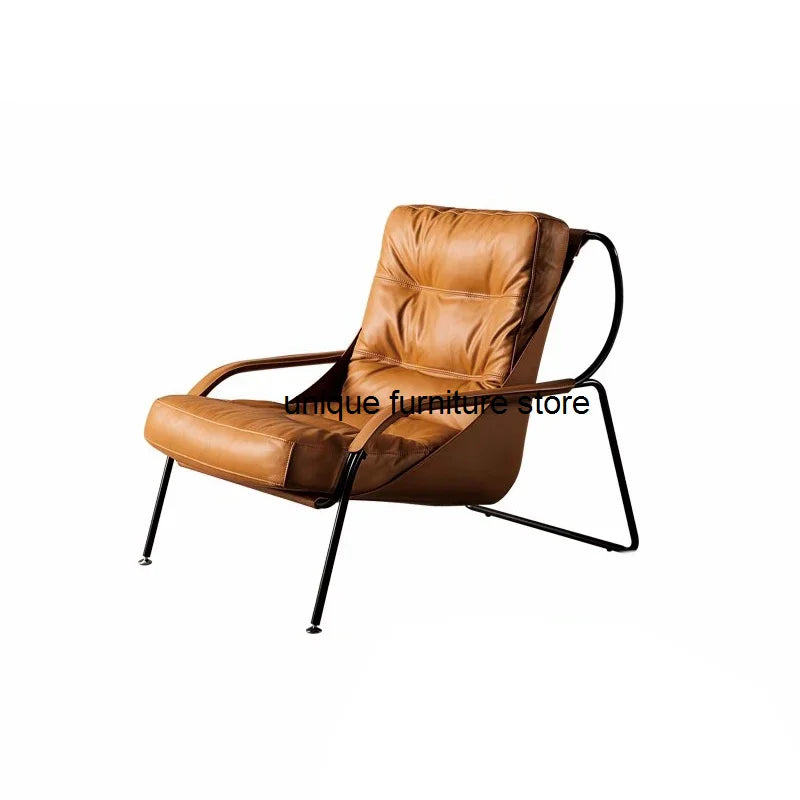 Nordic Vintage Living Room Chair Ergonomic Banquet Armrest Yellow Living Room Chair Unique Mobile Silla Plegable Home Furniture