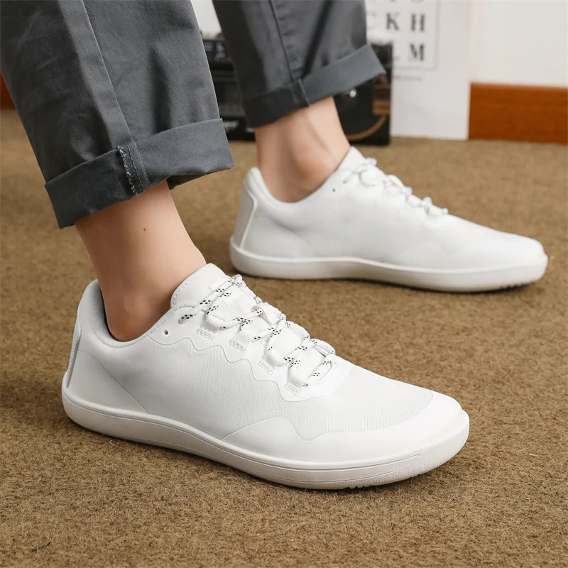 New couple wide toe shoes breathable mesh men's barefoot wide toe shoes flat soft drop shoes wide toe sneakers