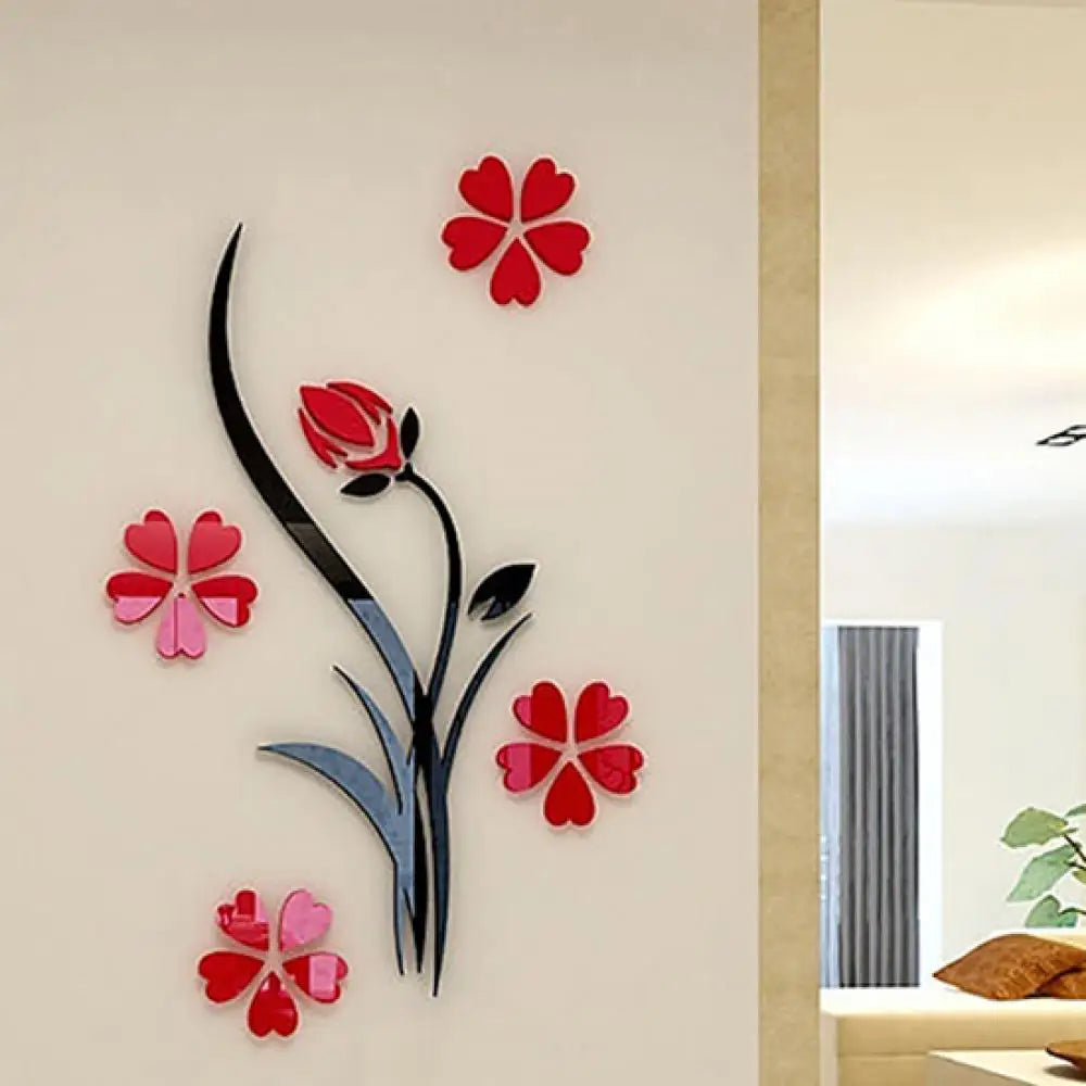 FloraVista 3D Vase Wall Sticker