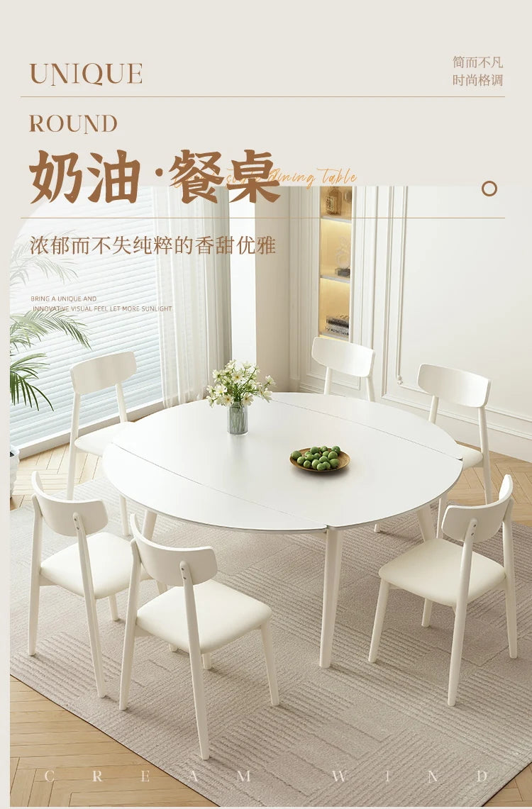 Design Folding Dining Table Extendable White Nordic Slate Center Table Modern Simple Mesas De Comedor Kitchen Furniture HD50CZ