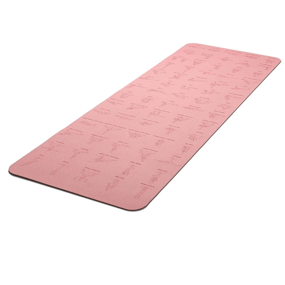 TPE Yoga Mat 183*61 Eco-friendly Non-Slip Exercise Fitness Mat For Pilates Gymnastics Mat Fitness Equipment