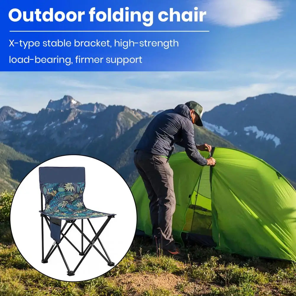 Folding Chair Compact Size Portable Folding Chair for Camping Beach Picnic Ergonomic Design Strong Load-bearing Waterproof