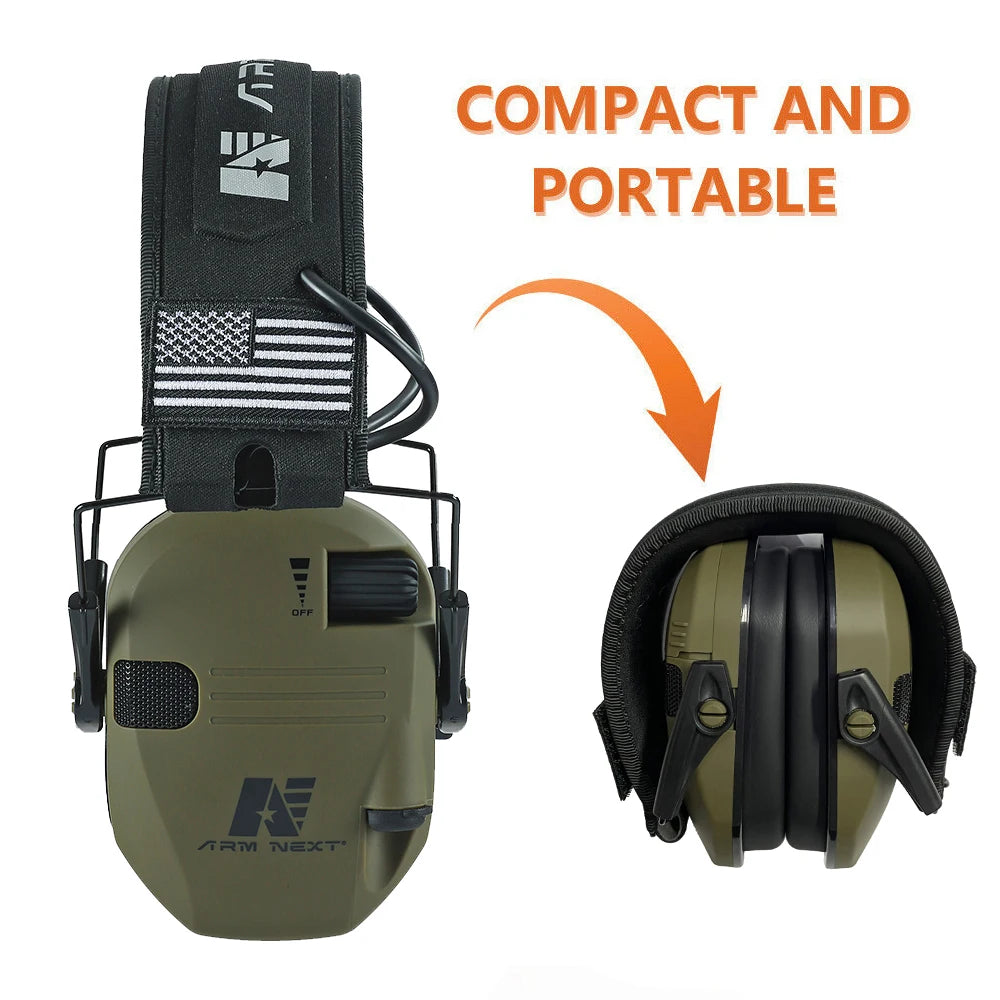 D20 Electronic Shooting Earmuffs Tactical Sound Amplification Headset Ear Protection Anti-noise Ear Muff Outdoor Sports