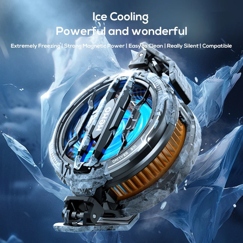 Mobile Phone Cooler Universal Magnetic Cooling Fan Case Radiator For iPhone 15 Pro Max Xiaomi 14 Portable Phone Cool Heat Sink