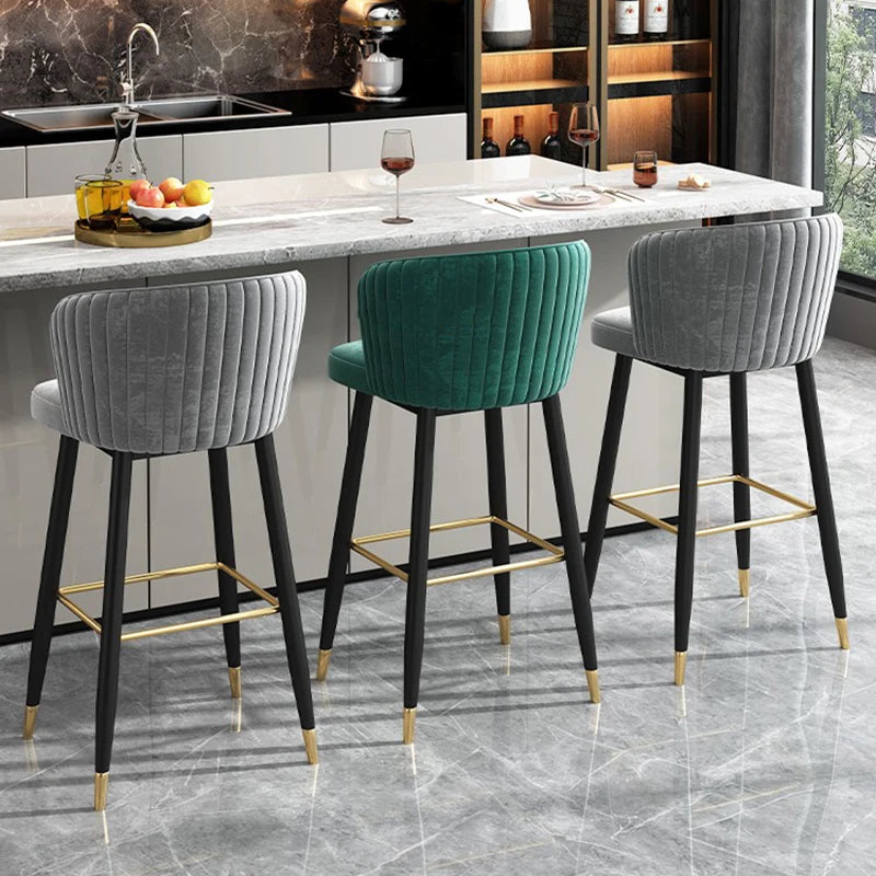 Kitchen Luxury Bar Stool Cafe Salon Design Counter Office Chair Manicure Gaming Reception Bancos Para Barra Bar Furniture TD50DC