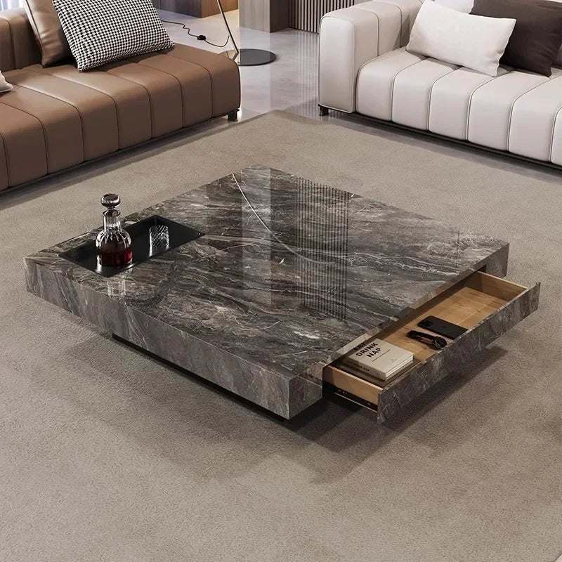 Minimalist Luxury Rock Slab Coffee Table