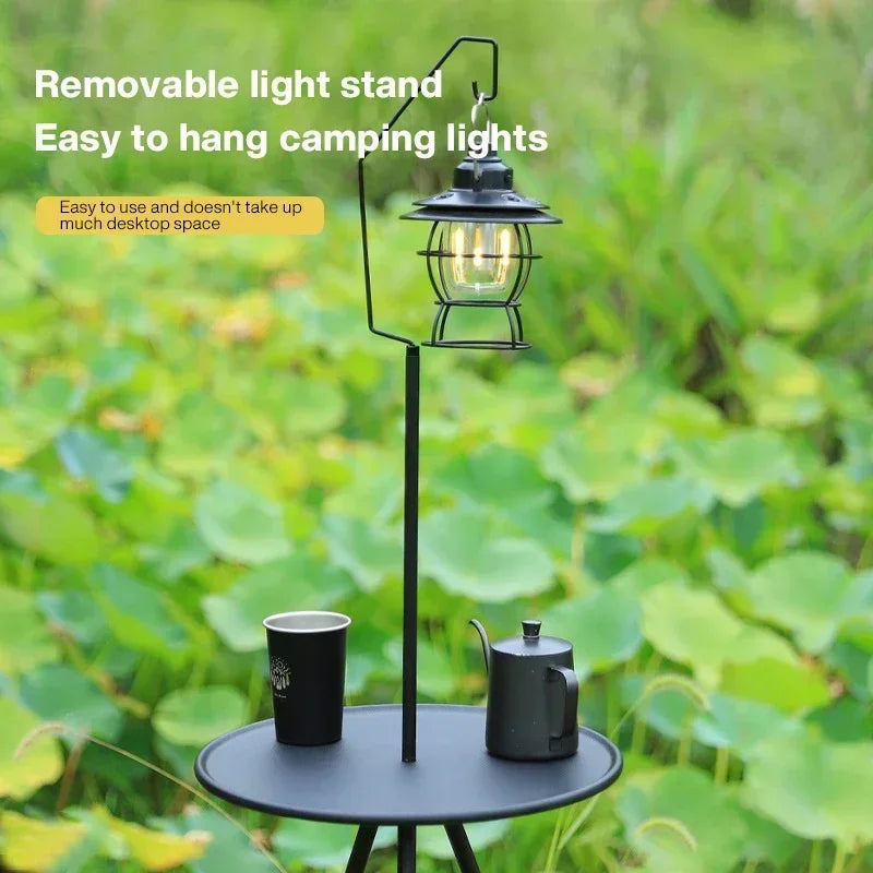 Outdoor tripod dining hiking picnic lifting folding round  portable telescopic aluminum alloy coffee mini