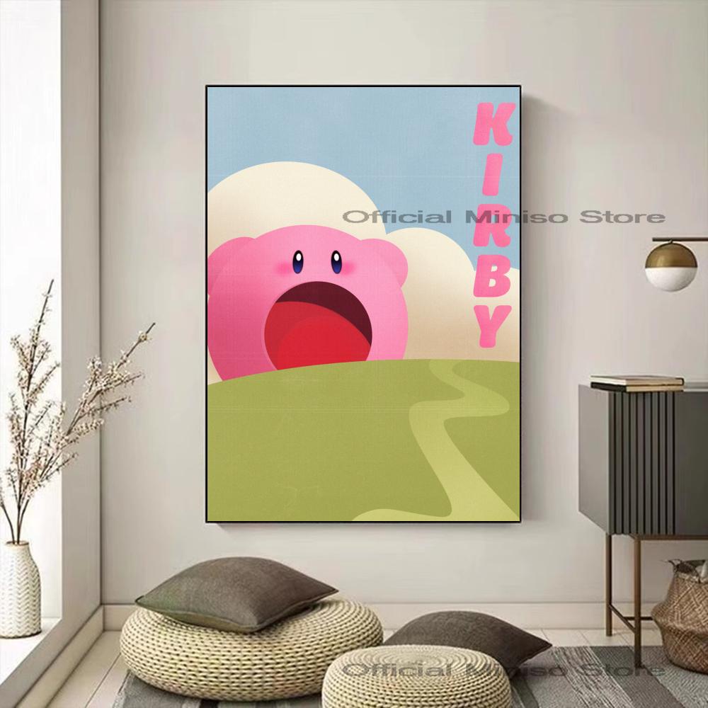 Cartoon Cute K-Kirby Poster Poster Paper Print Home Living Room Bedroom Entrance Bar Restaurant Cafe Art Painting Decoration