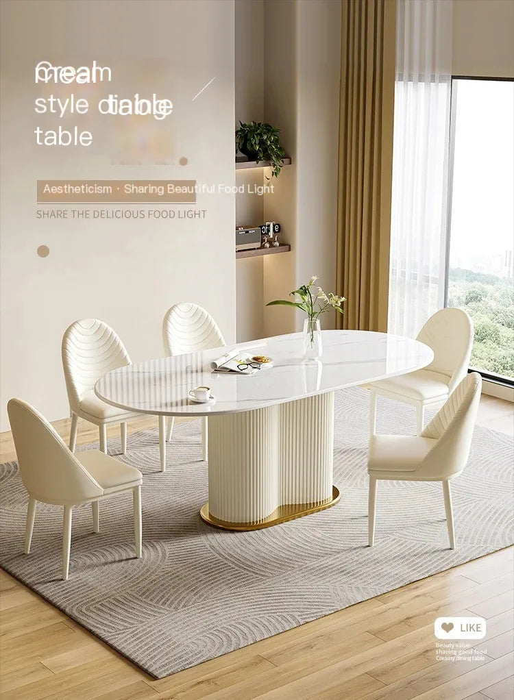 White Slate Dining Table Modern Luxury Nordic Simple Coffee Tables Receptionist Design Tavoli Da Pranzo Kitchen Furniture HD50CZ