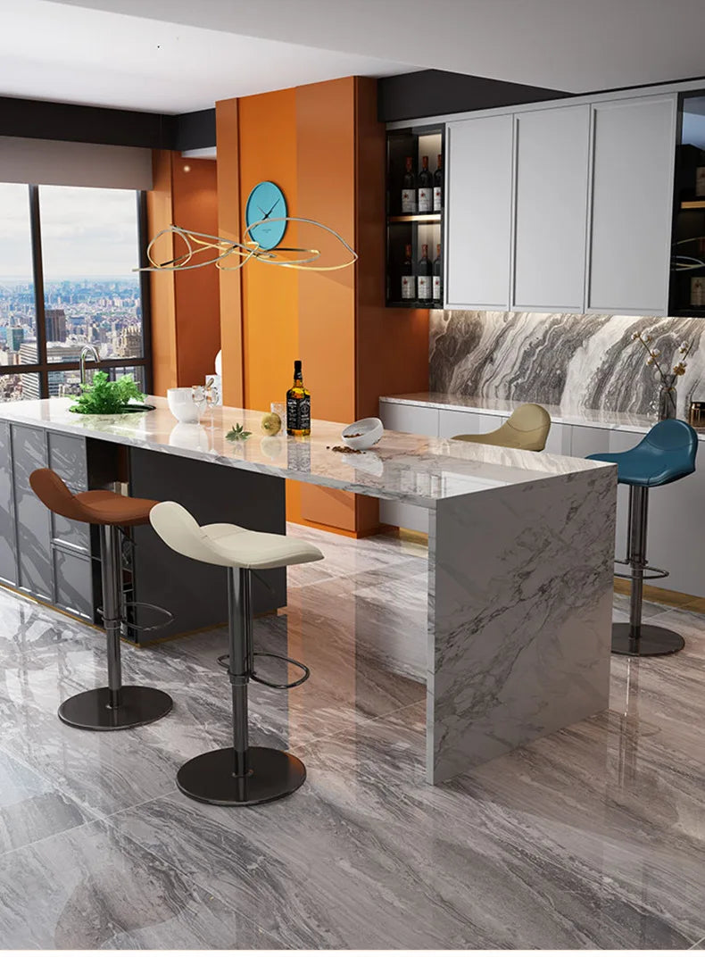 Office Home Bar Stools High Modern Design Banquet Minimalist Chairs Modern Metal Counter Taburetes De Bar Salon Furniture TD50DC