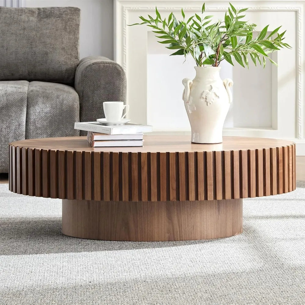 Modern Oval Wood Coffee Table